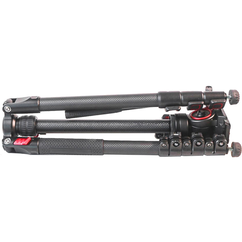 CAME-TV 801C Carbon Fiber Video Tripod with Fluid Head