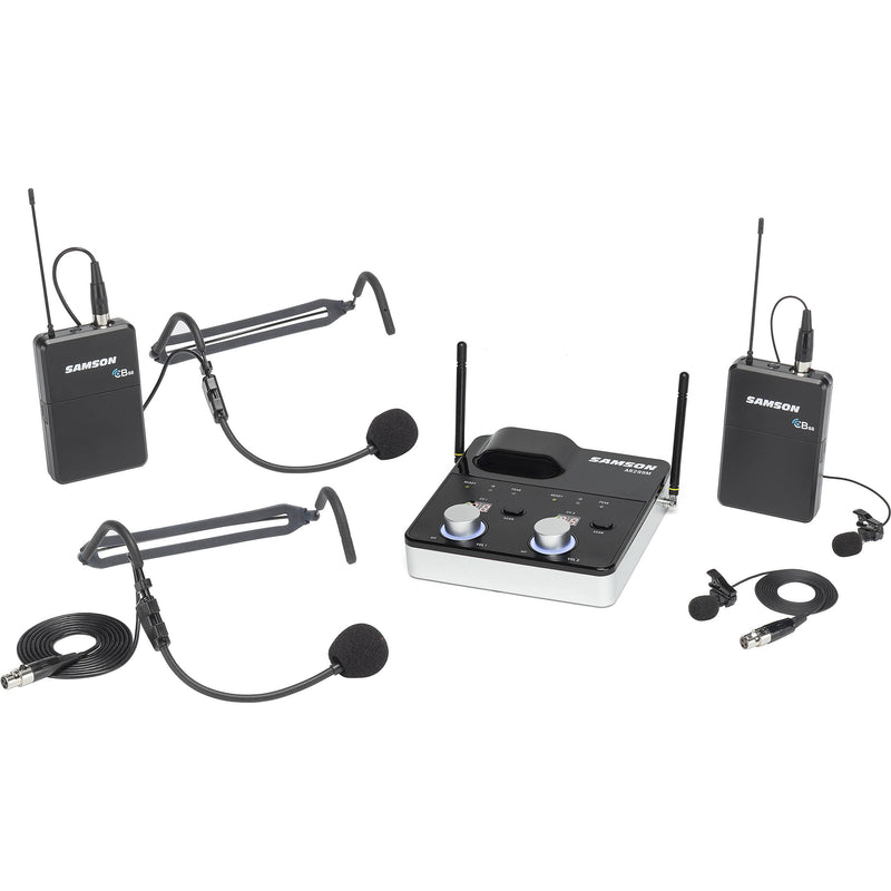 Samson Concert 288m Presentation Dual-Channel Wireless Lavalier & Headset Microphone System (K: 470 to 494 MHz)