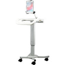 CTA Digital Height-Adjustable Rolling Security Medical Workstation Cart for 7-14" Tablets
