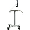 CTA Digital Height-Adjustable Rolling Security Medical Workstation Cart for 7-14" Tablets
