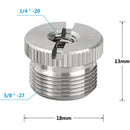 CAMVATE 5/8"-27 Male to 1/4"-20 Female Microphone Screw Adapters (2-Pack)