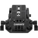 CAMVATE Manfrotto-Style Quick Release Plate with 15mm Dual-Rod Clamp Base