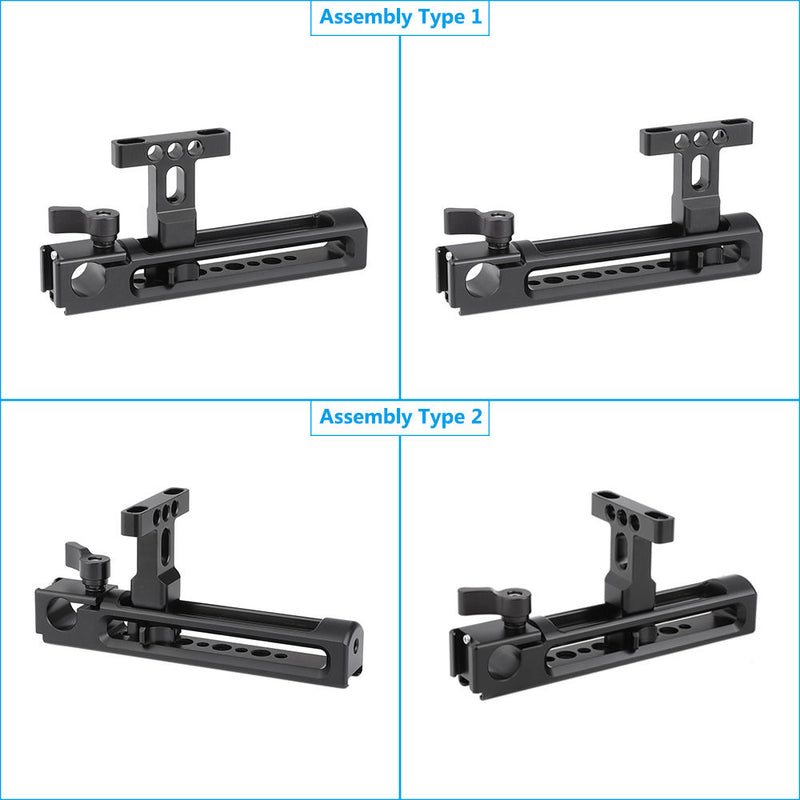 CAMVATE Balancing 1/4"-20 Mount Top Handle with 15mm Rod Clamp