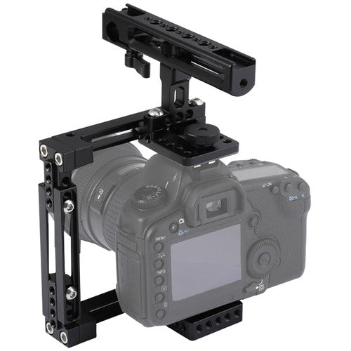CAMVATE Half Cage with Top Cheese Handle for DSLR or Mirrorless Cameras