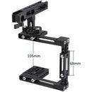 CAMVATE Half Cage with Top Cheese Handle for DSLR or Mirrorless Cameras