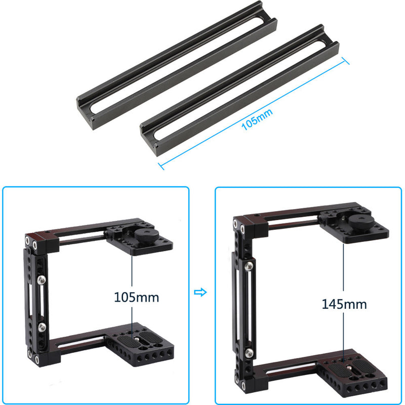 CAMVATE Half Cage with Top Cheese Handle for DSLR or Mirrorless Cameras