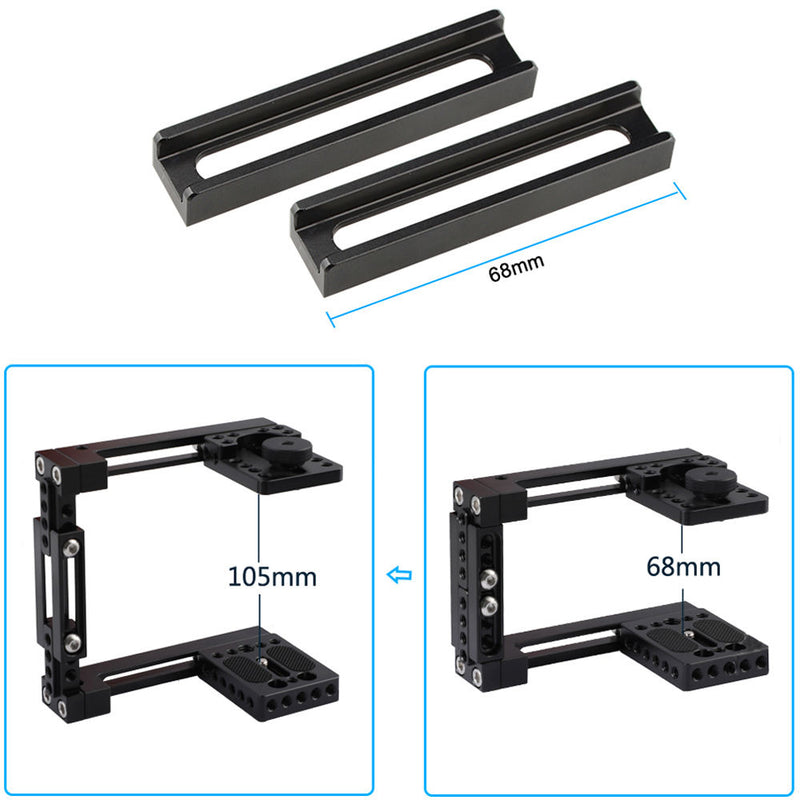 CAMVATE Half Cage with Top Cheese Handle for DSLR or Mirrorless Cameras