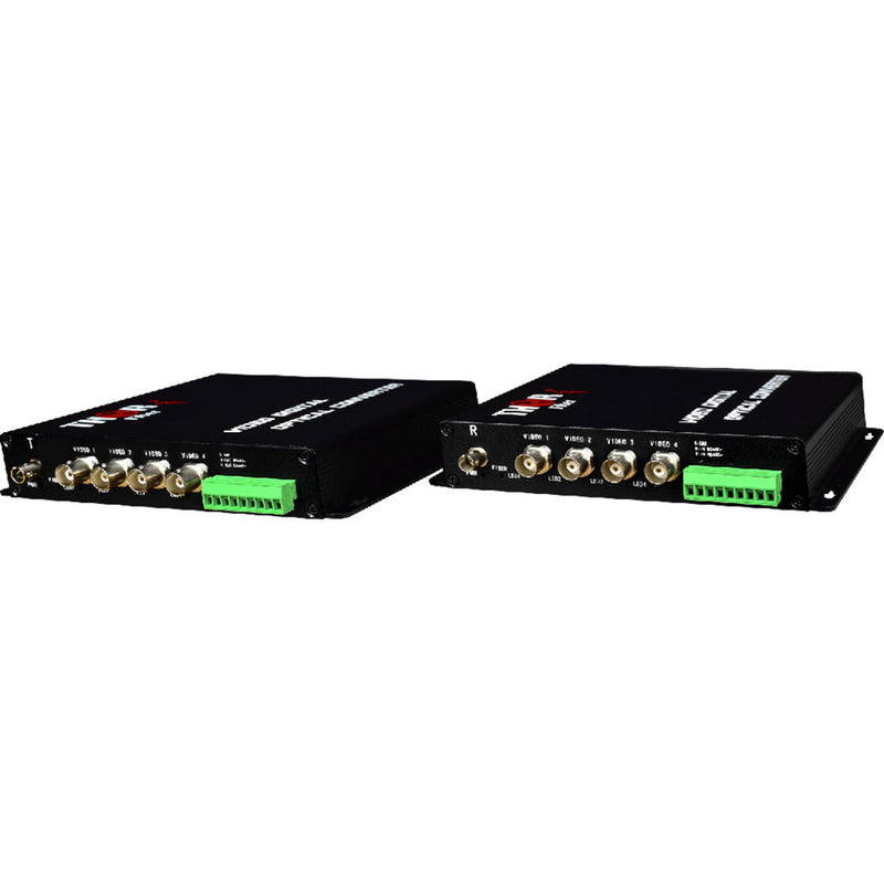 Thor 4-Channel Composite Video over Fiber Transmitter and Receiver Kit