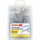 Simply45 Cat 6/6a UTP Unshielded RJ45 Standard Modular Plug with Bar45 (100-Piece Jar)