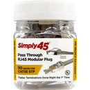 Simply45 Cat 6 UTP Unshielded RJ45 Pass-Through Modular Plug (50-Pack)