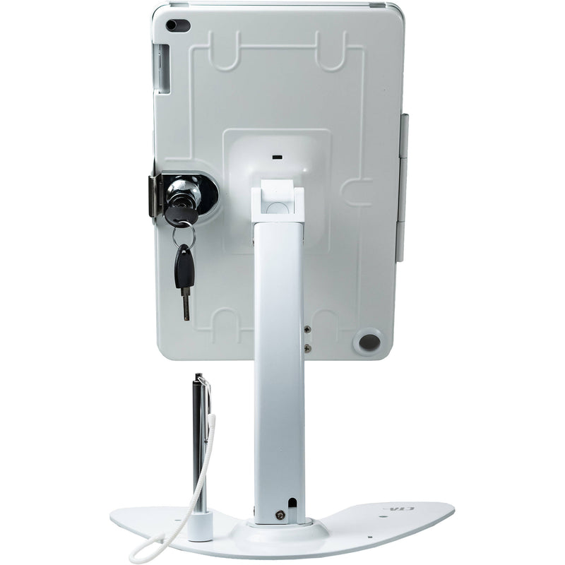 CTA Digital Kiosk Stand with Locking Case & Cable for iPad 10.2" (7th Gen, White)