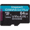 Kingston 64GB Canvas Go! Plus UHS-I microSDXC Memory Card with SD Adapter