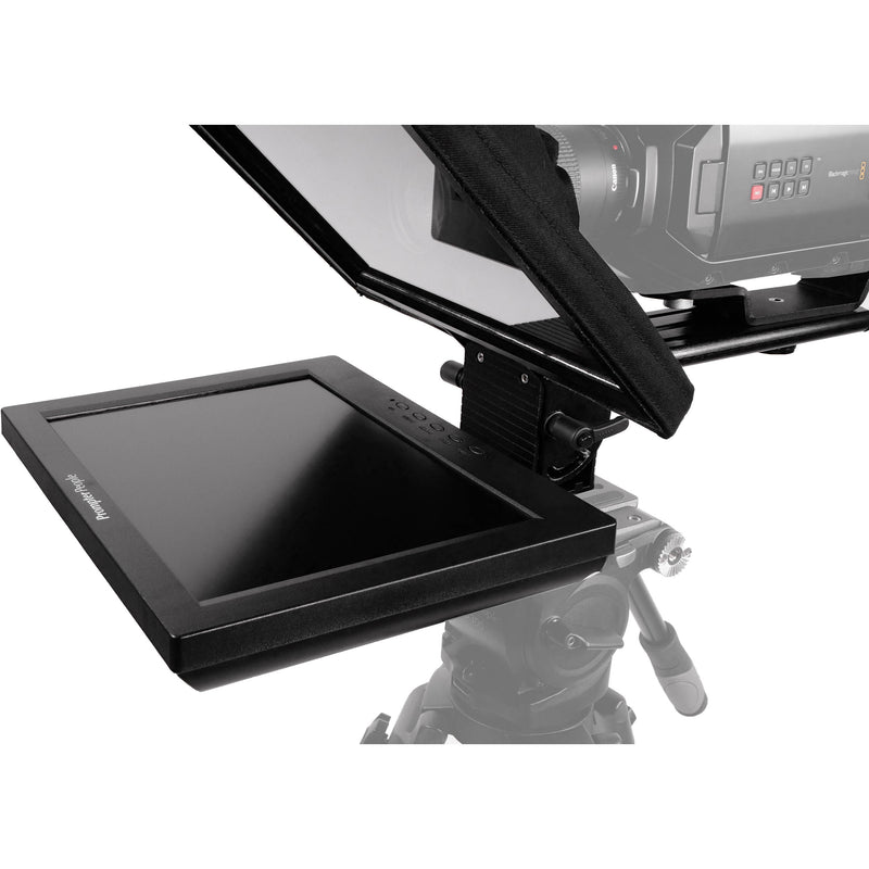 Prompter People PAL12 Prompter Pal Teleprompter with Auto-Reversing Monitor, 12 x 12" Glass, and Camera Sled