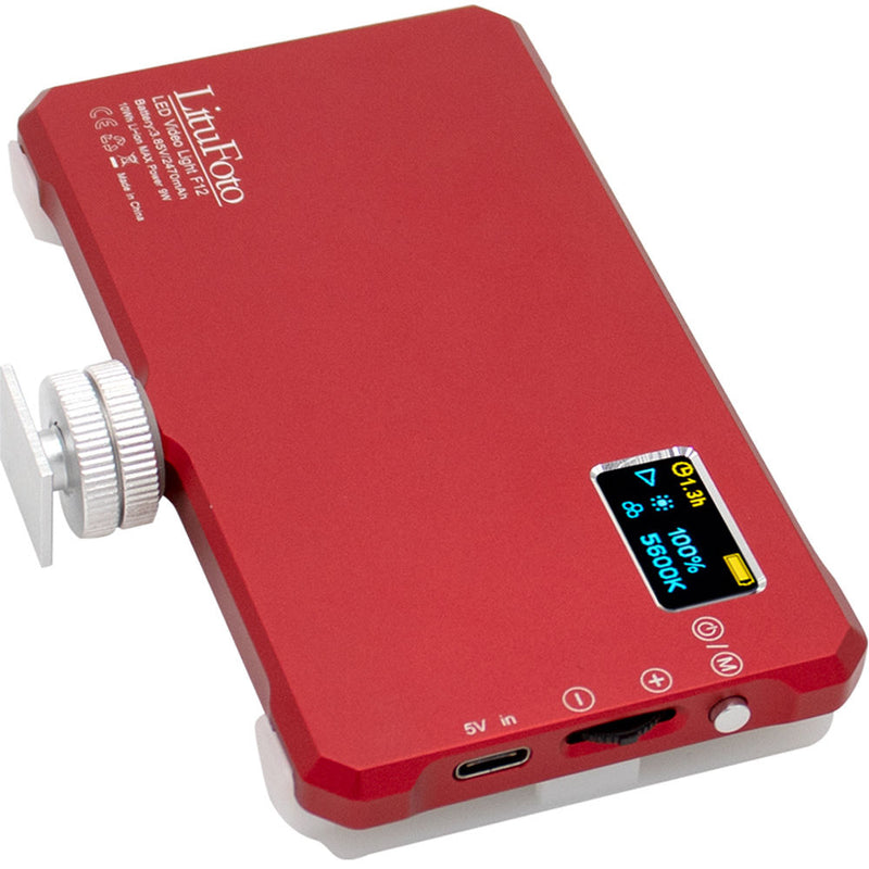 LituFoto F12 Portable Bi-Color LED Video Light (Red)