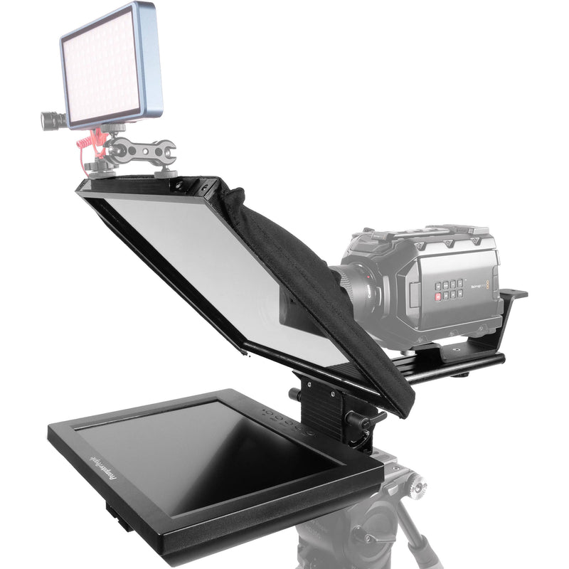 Prompter People PAL12 Prompter Pal Teleprompter with Auto-Reversing Monitor, 12 x 12" Glass, and Camera Sled