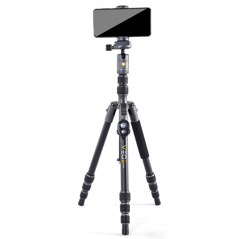 Vanguard VEO 3 GO 204AB Aluminum Tripod/Monopod with T-45 Ball Head, Smartphone Connector, and Bluetooth Remote