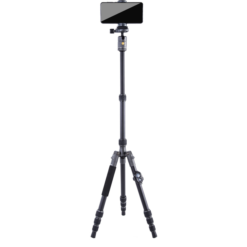 Vanguard VEO 3 GO 204AB Aluminum Tripod/Monopod with T-45 Ball Head, Smartphone Connector, and Bluetooth Remote