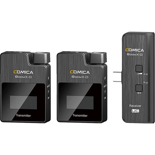 Comica Audio BoomX-D D2 Ultracompact 2-Person Digital Wireless Microphone System for Mirrorless/DSLR Cameras (2.4 GHz)