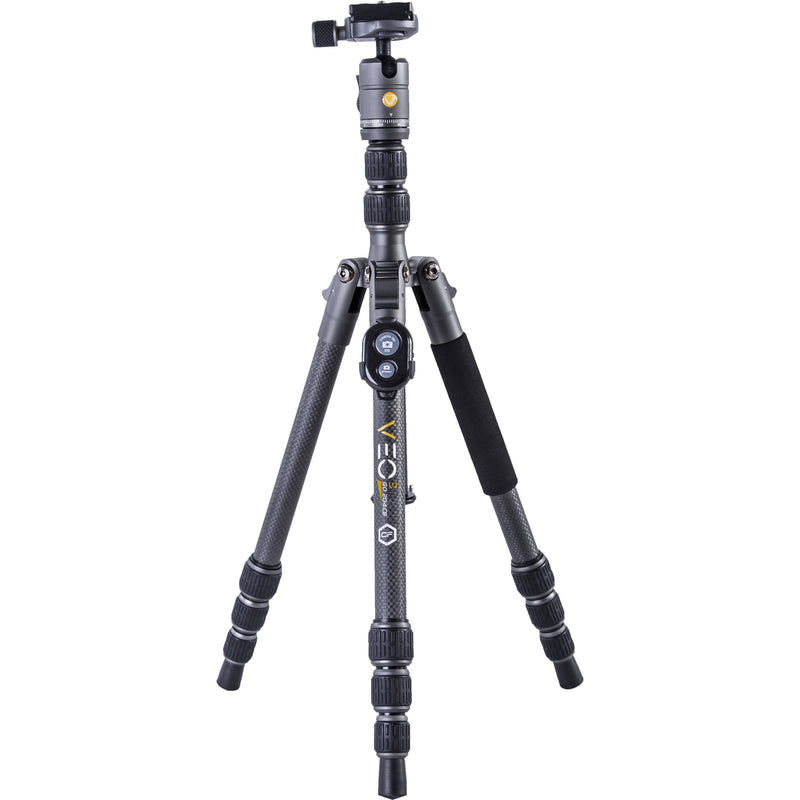 Vanguard VEO 3 GO 204AB Aluminum Tripod/Monopod with T-45 Ball Head, Smartphone Connector, and Bluetooth Remote