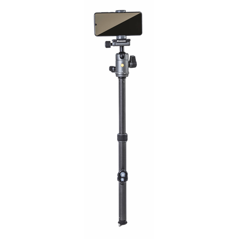 Vanguard VEO 3 GO 265HCB Carbon Fiber Tripod/Monopod with BH-120 Ball Head, Smartphone Connector, and Bluetooth Remote