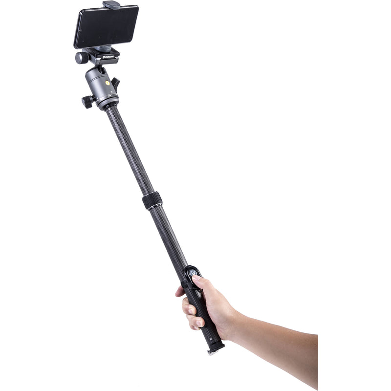 Vanguard VEO 3 GO 265HCB Carbon Fiber Tripod/Monopod with BH-120 Ball Head, Smartphone Connector, and Bluetooth Remote