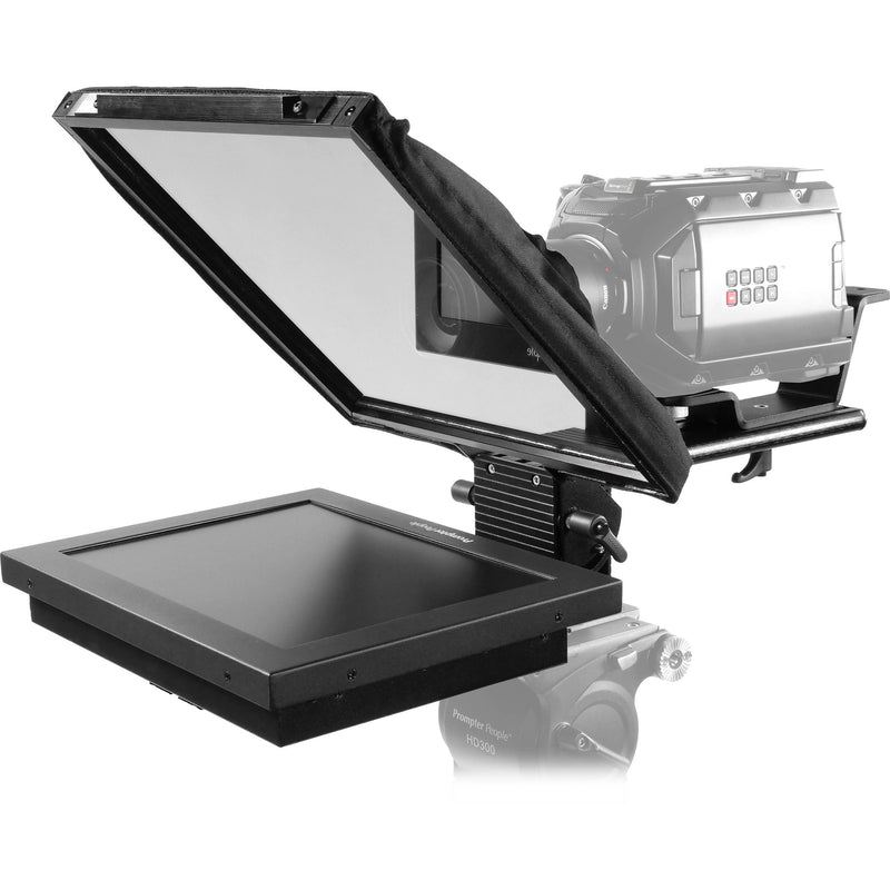 Prompter People PAL12 Prompter Pal Teleprompter with Auto-Reversing Monitor, 12 x 12" Glass, and Camera Sled