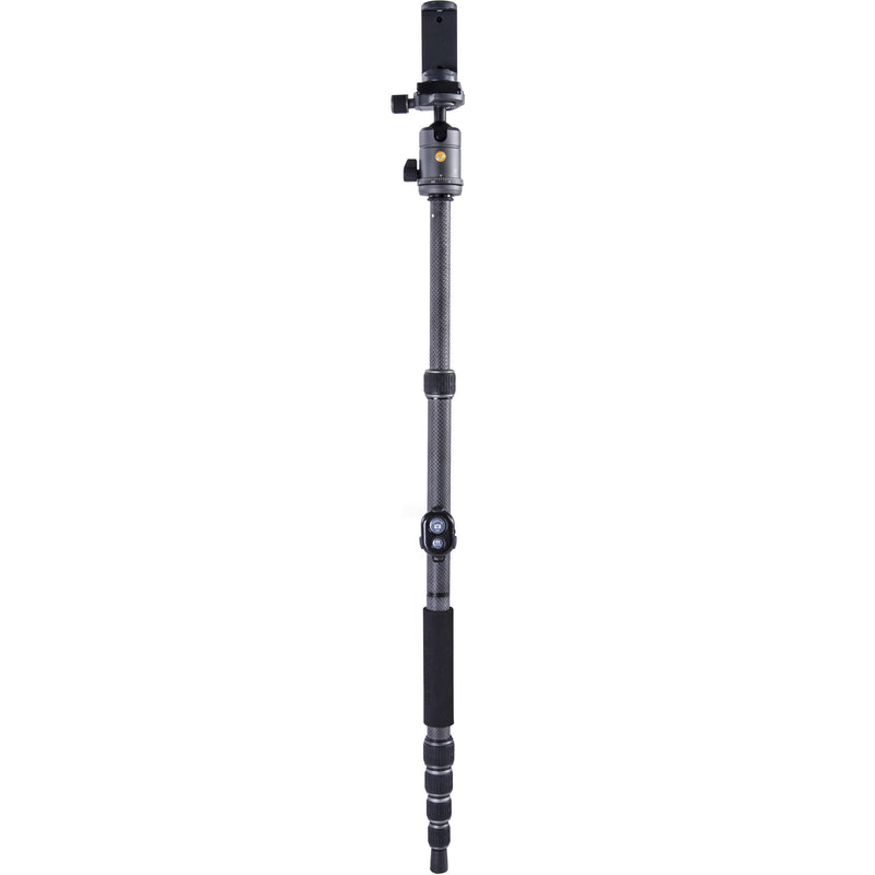 Vanguard VEO 3 GO 235CB Carbon Fiber Tripod/Monopod with T-50 Ball Head, Smartphone Connector, and Bluetooth Remote