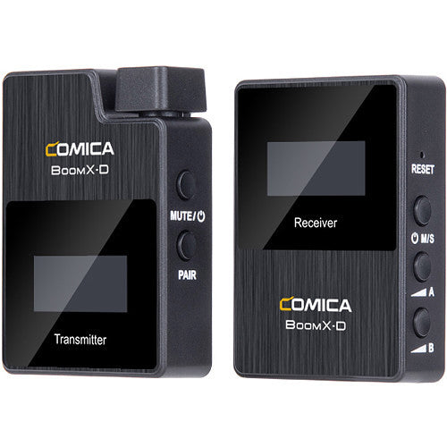 Comica Audio BoomX-D D2 Ultracompact 2-Person Digital Wireless Microphone System for Mirrorless/DSLR Cameras (2.4 GHz)