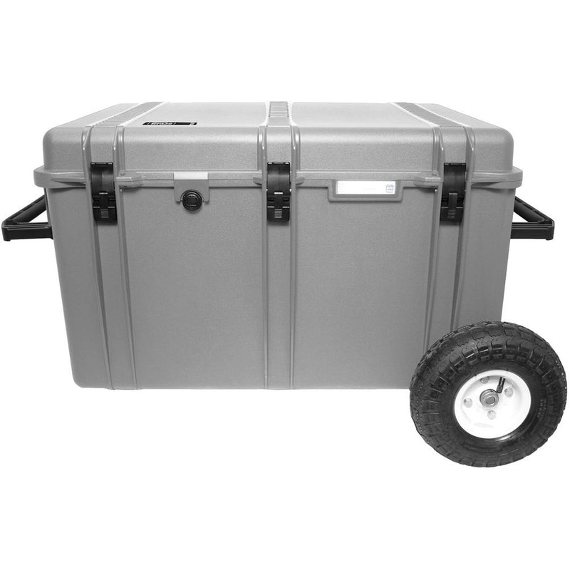 Porta Brace Trunk-Style Hard Case with Off-Road Wheels without Foam (Platinum)