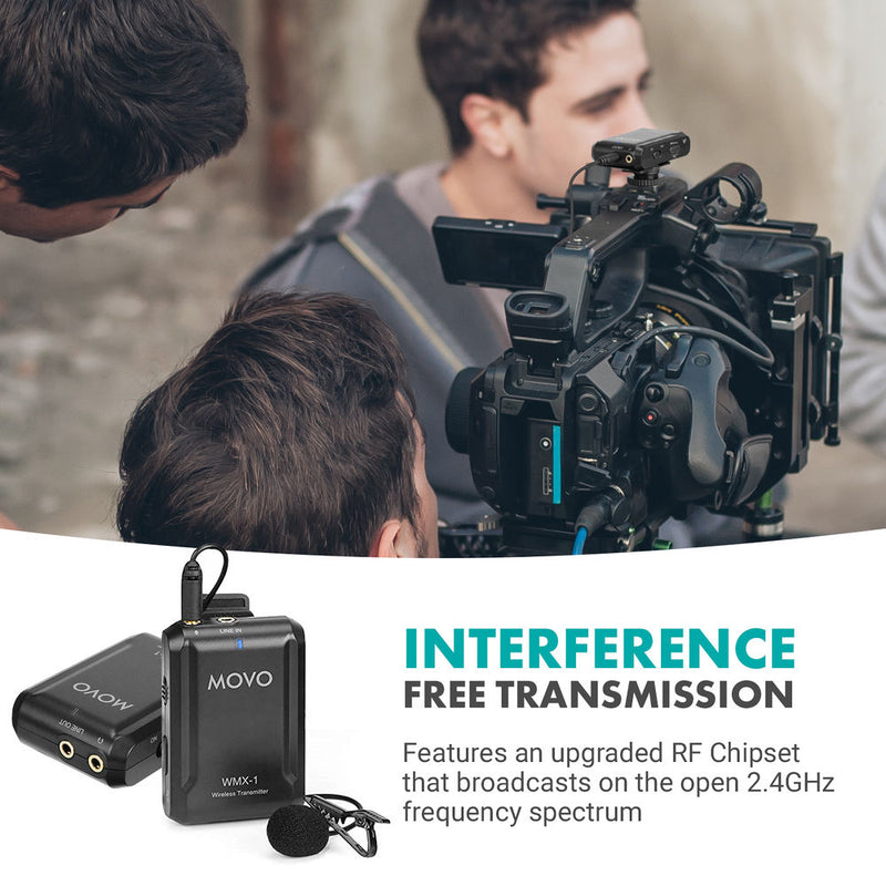 Movo Photo WMX-1 Wireless Lavalier Microphone System (2.4 GHz)