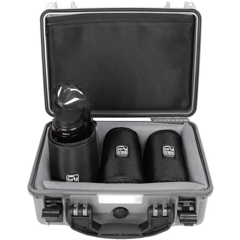 Porta Brace Hard Case with Three 7" Lens Cups (Platinum)