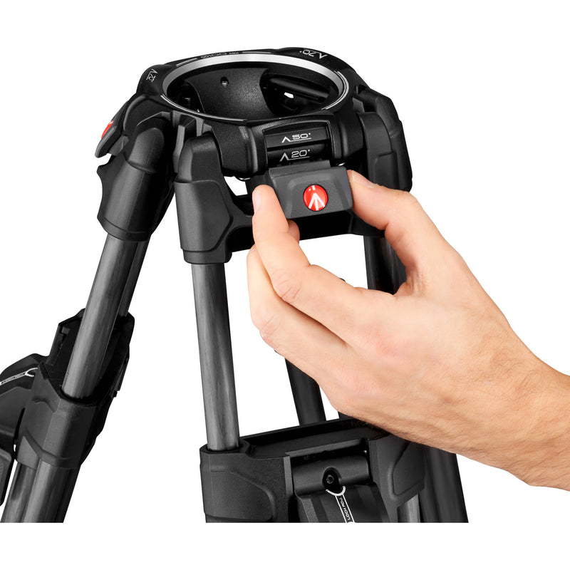 Manfrotto 645 FAST Twin Leg Video Tripod with Ultra L-Lock Mechanism (Carbon Fiber)