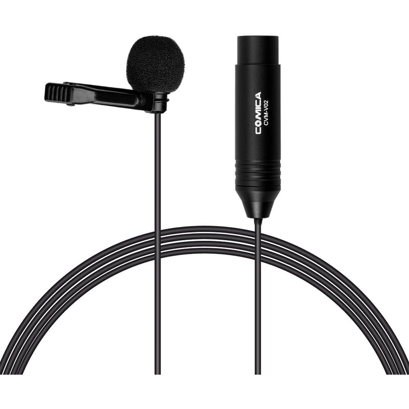 Comica Audio CVM-V02C Cardioid Lavalier Microphone with XLR Connector (6' Cable)