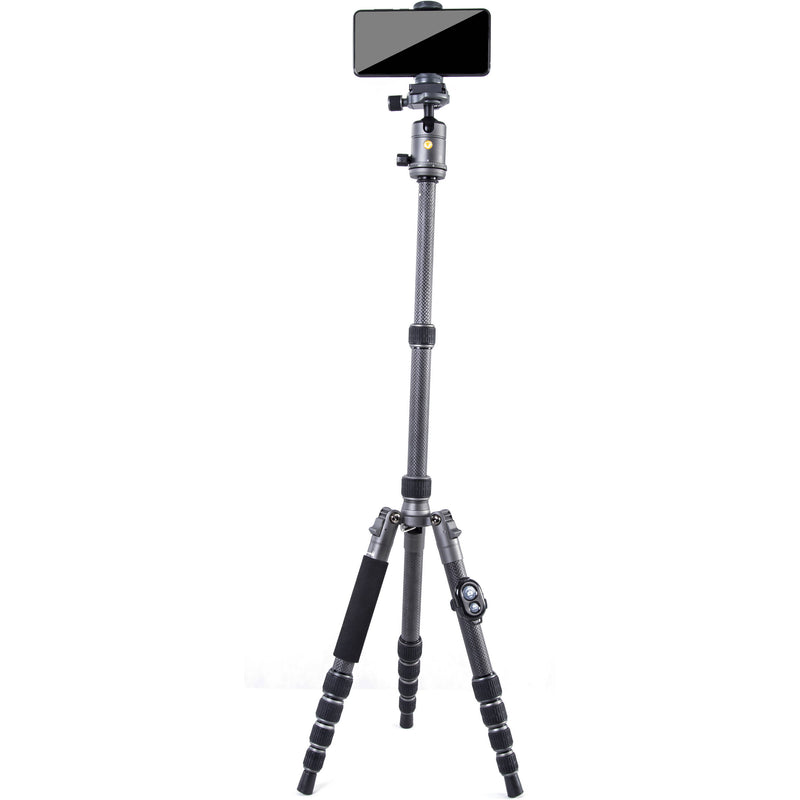 Vanguard VEO 3 GO 235CB Carbon Fiber Tripod/Monopod with T-50 Ball Head, Smartphone Connector, and Bluetooth Remote