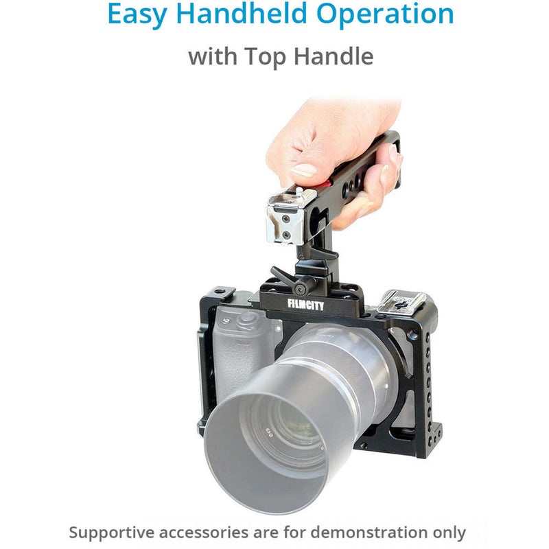 FILMCITY DSLM Video Cage with Top Handle for Select Sony Mirrorless