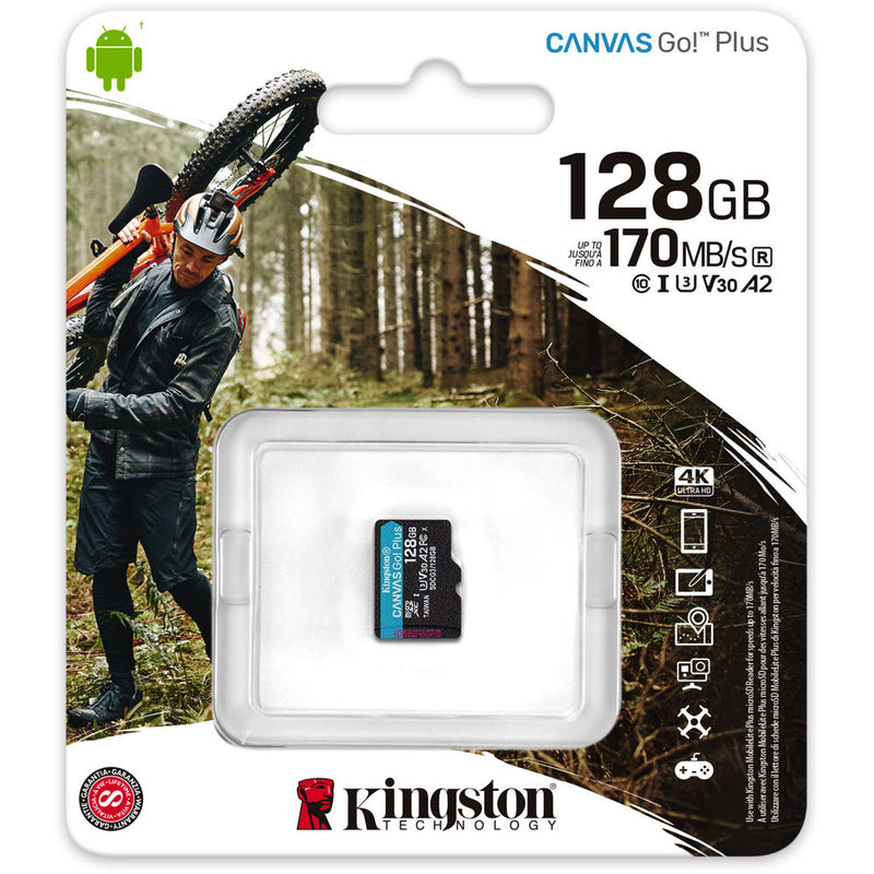 Kingston 128GB Canvas Go! Plus UHS-I microSDXC Memory Card