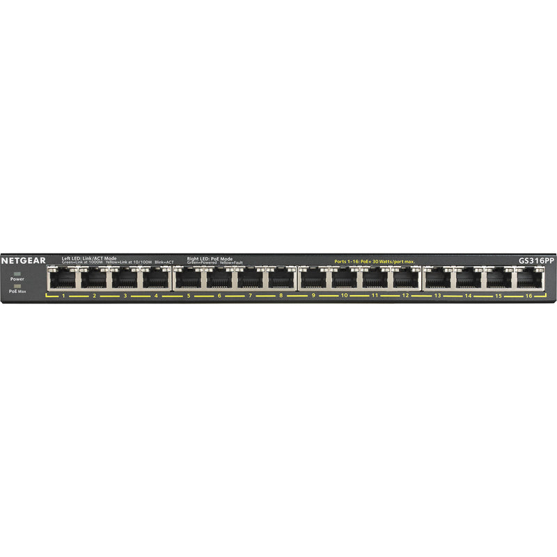 Netgear GS316PP 16-Port Gigabit PoE-Compliant Unmanaged Switch