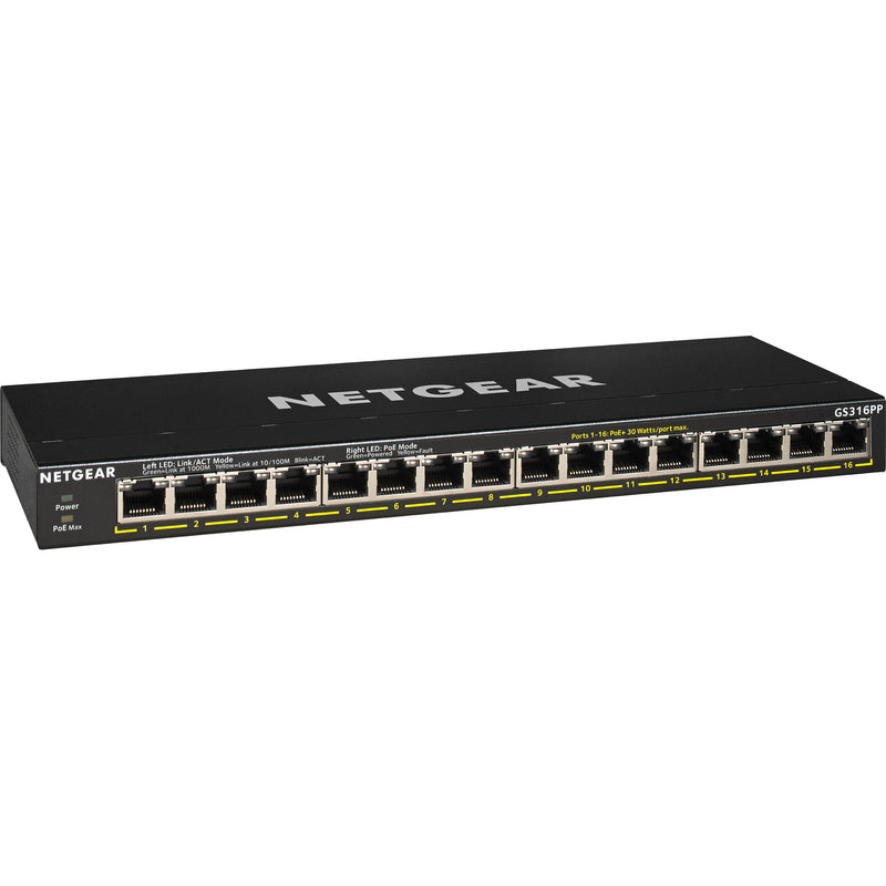 Netgear GS316PP 16-Port Gigabit PoE-Compliant Unmanaged Switch