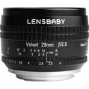 Lensbaby Velvet 28mm f/2.5 Lens for Canon RF (Black)