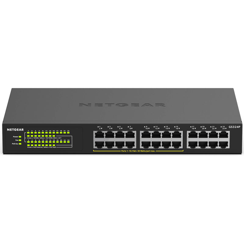 Netgear GS324P 24-Port Gigabit PoE-Compliant Unmanaged Switch