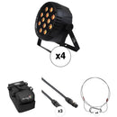 Blizzard LB-Par Quad RGBA LED Light Kit with Case and Cables (4-Pack)