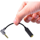 Comica Audio CVM-SPX 3.5mm TRS Female to 3.5mm Right-Angle TRRS Male Adapter Cable for Smartphones (4.5")