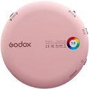 Godox Round Mini RGB LED Magnetic Light (Pink)