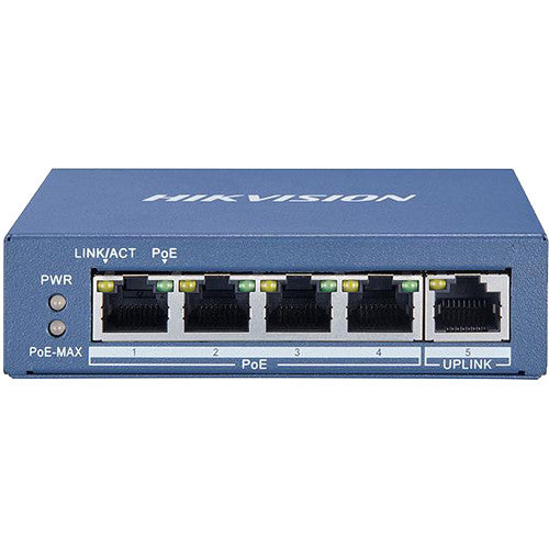 Hikvision DS-3E0505P-E 4-Port Gigabit PoE-Compliant Unmanaged Network Switch