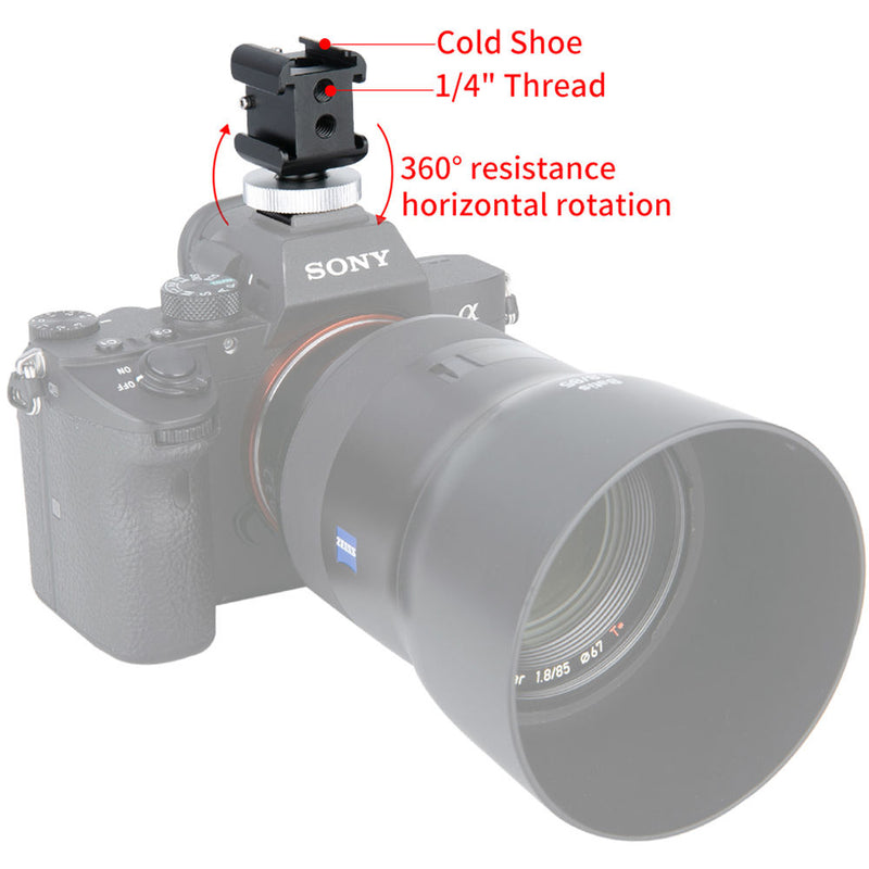 Niceyrig 3-Sided Cold Shoe Mount Adapter