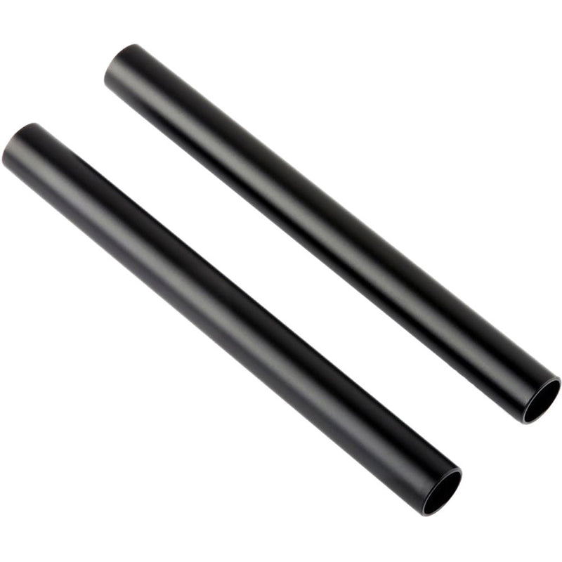 Niceyrig 15mm Black Aluminum Alloy Rod (5.9", 2-Pack)