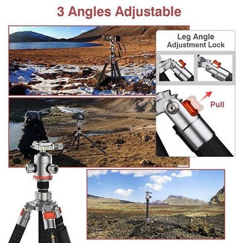 GEEKOTO CT32X Gravity 85 Carbon Fiber Tripod with Ball Head