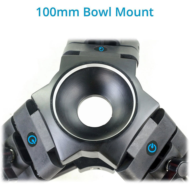 Proaim Aluminum Tripod Legs with 100mm Bowl and Mid-Level Spreader