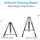 Proaim Aluminum Tripod Legs with 100mm Bowl and Mid-Level Spreader