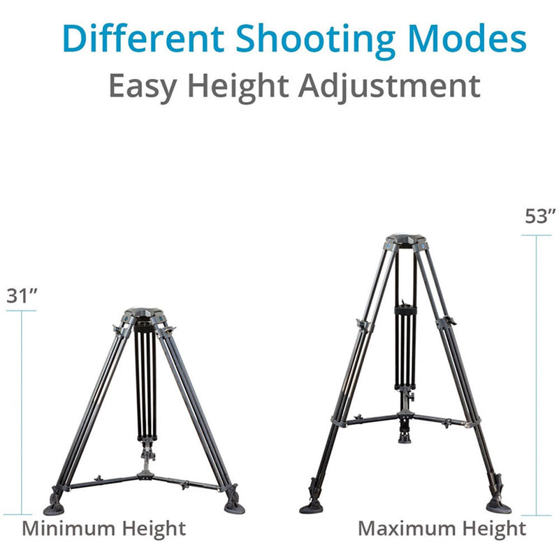 Proaim Aluminum Tripod Legs with 100mm Bowl and Mid-Level Spreader
